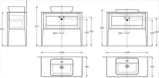 Тумба под раковину Kerama Marazzi Plaza Classic Neo PL.CN.100.1\WHT.M 100 см белый  матовый